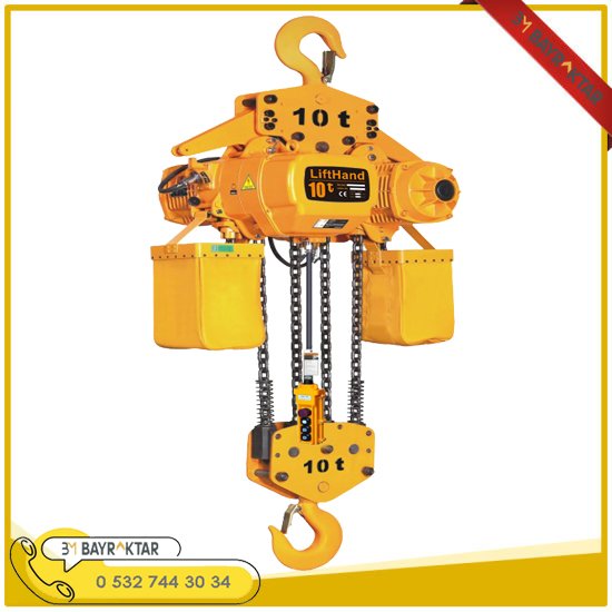 10 TON 2 HAREKETLİ ZİNCİRLİ VİNÇ