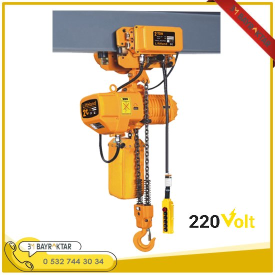 2 TON 4 HAREKETLİ 220 VOLT ZİNCİRLİ VİNÇ 