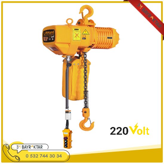 500 KG 2 HAREKETLİ 220 VOLT ZİNCİRLİ VİNÇ