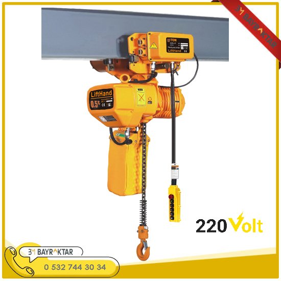 500 KG 4 HAREKETLİ 220 VOLT ZİNCİRLİ VİNÇ